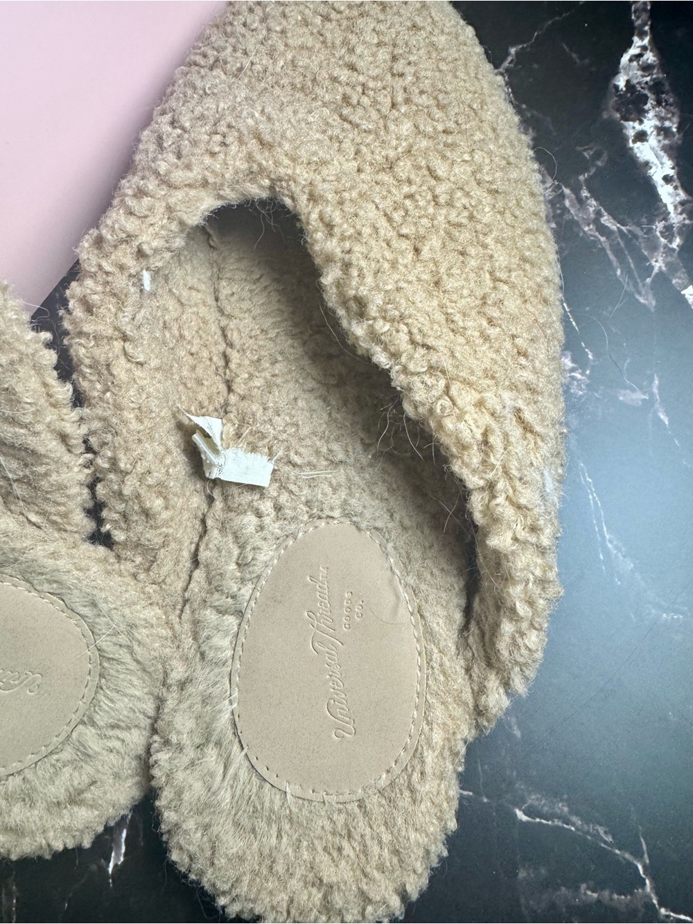 Cozy Sherpa Slip-On House Slippers in Beige - Picture 3 of 3